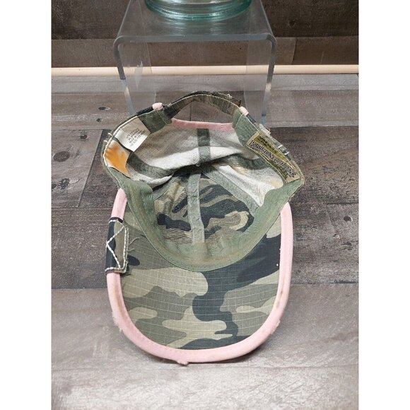 Budweiser Paramount Outdoors Pink And Camouflage Distressed Hook n Loop Hat - Picture 6 of 8
